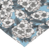 Kersensbloesem in wit en blauw tafelkleed (Gekanteld)