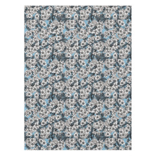 Kersensbloesem in wit en blauw tafelkleed