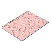 kersensbloesem op perziken notitieboek (Linkerzijde)