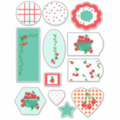 Kersensems en -plukken, alsmede Stippen gesneden v Sticker (Voorkant)