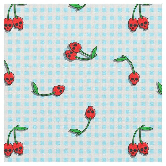 kersenslagen op gingham stof (Close Up)