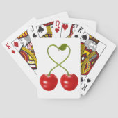 Kersensteel in Hartvorm Pokerkaarten (Achterkant)