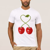 Kersensteel in Hartvorm T-shirt (Voorkant)