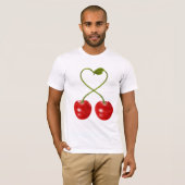 Kersensteel in Hartvorm T-shirt (Voorkant volledig)