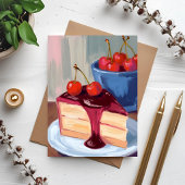 Kersentaart | Bakkerij Voedsel Schilderen Kaart