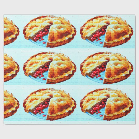 kersentaart cadeaupapier (Vlak)