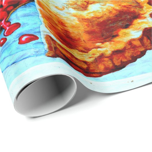 kersentaart cadeaupapier (Rol Hoek)