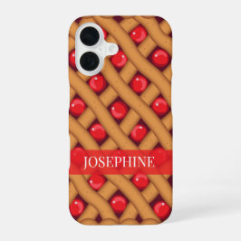 Kersentaart dessert foodie iPhone 16 hoesje