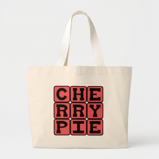Kersentaart, heerlijk dessert grote tote bag (Voorkant)