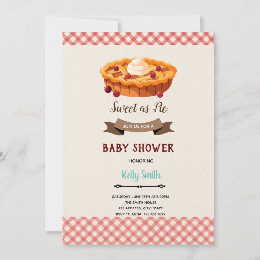 Kersentaart uitnodiging (Voorkant)