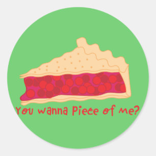 kersentaart wil je een stuk van me sticker