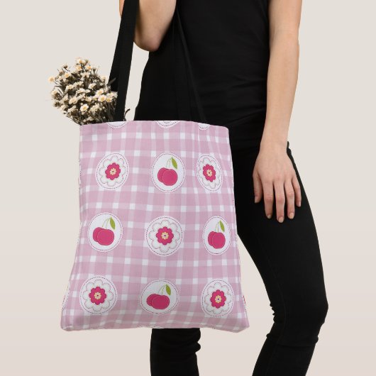 Kersentas voor picknick tote bag (Dichtbij)