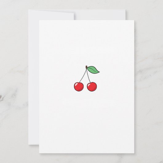 Kersenthema, kersenontwerp kaart (Voorkant)