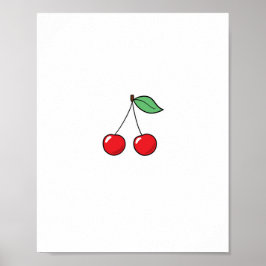 Kersenthema, kersenontwerp poster