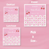 Kersenthema Roze en Witte Papieren Servet