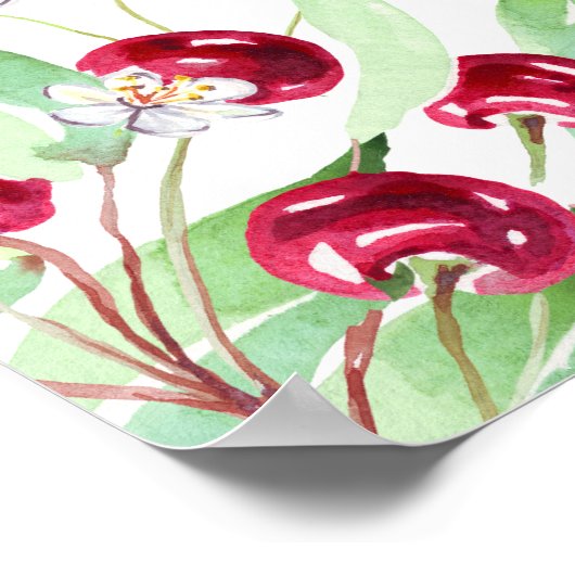 Kersentrouw Bruiloftsborrel Poster (Hoek)