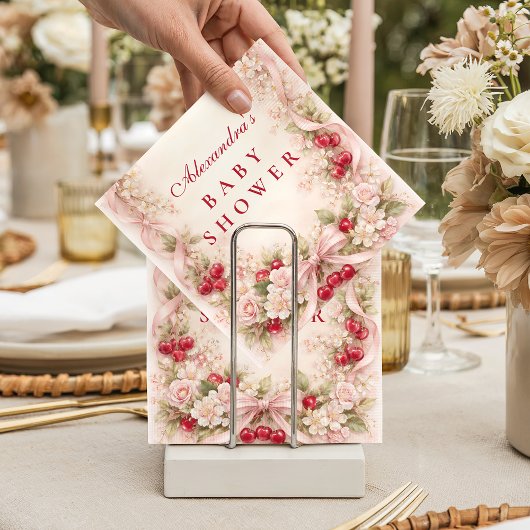 Kersentuin Baby Shower Servet