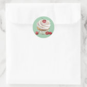Kersenvanille cupcake stickers (Tas)