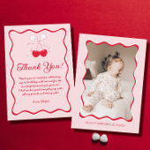 Kersenverjaardagsfeestje Bedankkaart