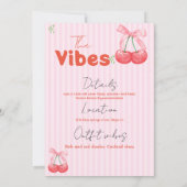 Kersenvrijgezellenuitnodiging die de knoop vastmaa kaart (Achterkant)