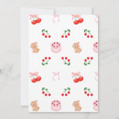 Kersenvrucht Eerste Verjaardagsfeestje Bedankkaart (Achterkant)