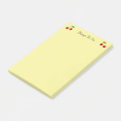 Kersenvruchten op Gele Dingen Te Doen Post-it® Notes (Schuin)