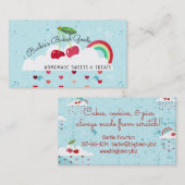 Kersenwolken bakkerij-visitekaartje voor kersen visitekaartje (Voorkant / Achterkant)