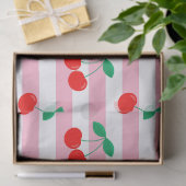Kersestreeppatroon – Retro Fruit Cadeau & Decorati Tissuepapier (Geschenk)