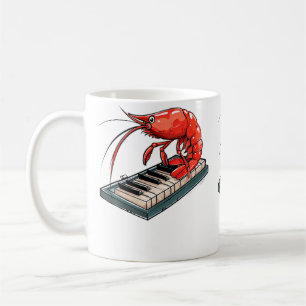 Kersgarnaal die piano speelt koffiemok