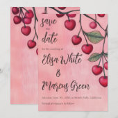 Kersige Sfeer Huwelijksbetrokkenheid op Maat Save The Date (Voorkant / Achterkant)