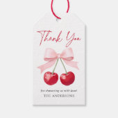Kersje Baby Shower Cadeaulabel (Voorkant)