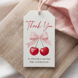 Kersje Baby Shower Cadeaulabel