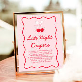 Kersje Baby Shower Late Night Luierspel Poster