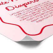 Kersje Baby Shower Late Night Luierspel Poster (Hoek)