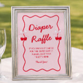 Kersje Baby Shower Luier Raffle Poster