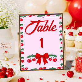 Kersje Baby Shower Rood Gingham Strik Kaart