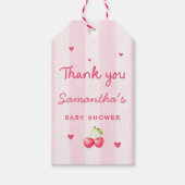 Kersjes Baby Shower Bedankt Cadeaulabel (Voorkant)