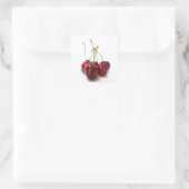 kersrijp vierkante sticker (Tas)