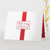 Kersrode Lint Kerstkaart Kaart (Gele Bloem)