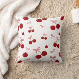 Kersrode lint naadloos patroon Cute Fruit Desi Kussen