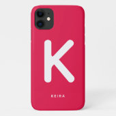 Kersrode Monogram Hoesje (Achterkant)