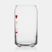 Kersrode Strik Coquette Bruidsfeest Favor Blikvorm Glas (Links)