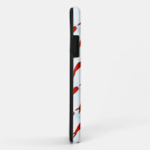 kersrode visschool op wit patroon Case-Mate iPhone case (Achterkant/rechts)