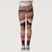 Kersrood, roze marmer   leggings (Voorkant)