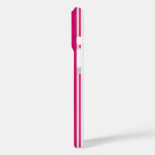 Kersroze en witte snoepstrepen Case-Mate iPhone case (Achterkant / Links)