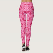 Kersroze kantpatroon #2 leggings (Achterkant)