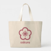 Kersroze Sakura-bloesem Grote Tote Bag (Achterkant)