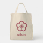 Kersroze Sakura-bloesem Tote Bag (Achterkant)