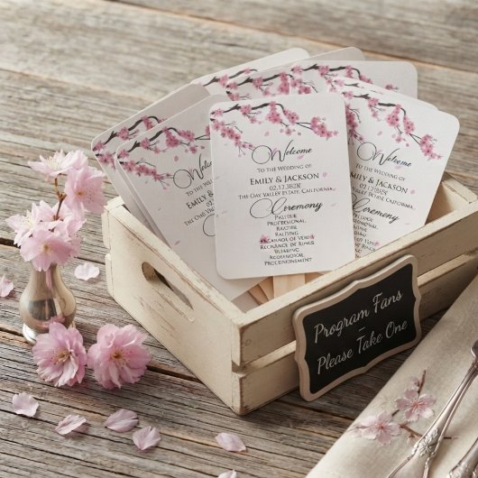 Kersroze Sakura Watercolor Moderne Lente Handwaaier