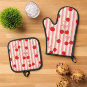 Kerssenlint Streep Ovenwant & Pannenlap Set (Top down)